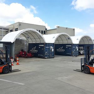 Dış Mekan Hızlı Kurulum Konteyner Barınağı PVC Sivri Çatılı Ağır Hizmet Tipi Tente, Nakliye Konteyneri Depolaması İçin - Product Image 5