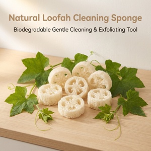 <span class=keywords><strong>Éponge</strong></span> corporelle exfoliante douce en fibre végétale biodégradable naturelle de loofah, pour la douche et le bain, vente en gros en vrac - Product Image 1