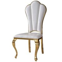Venta Directa de Fábrica, Sillas de Comedor de Lujo de Acero Inoxidable y Cuero para Hoteles Comerciales, Bodas y Salones de Banquetes de Alta Gama