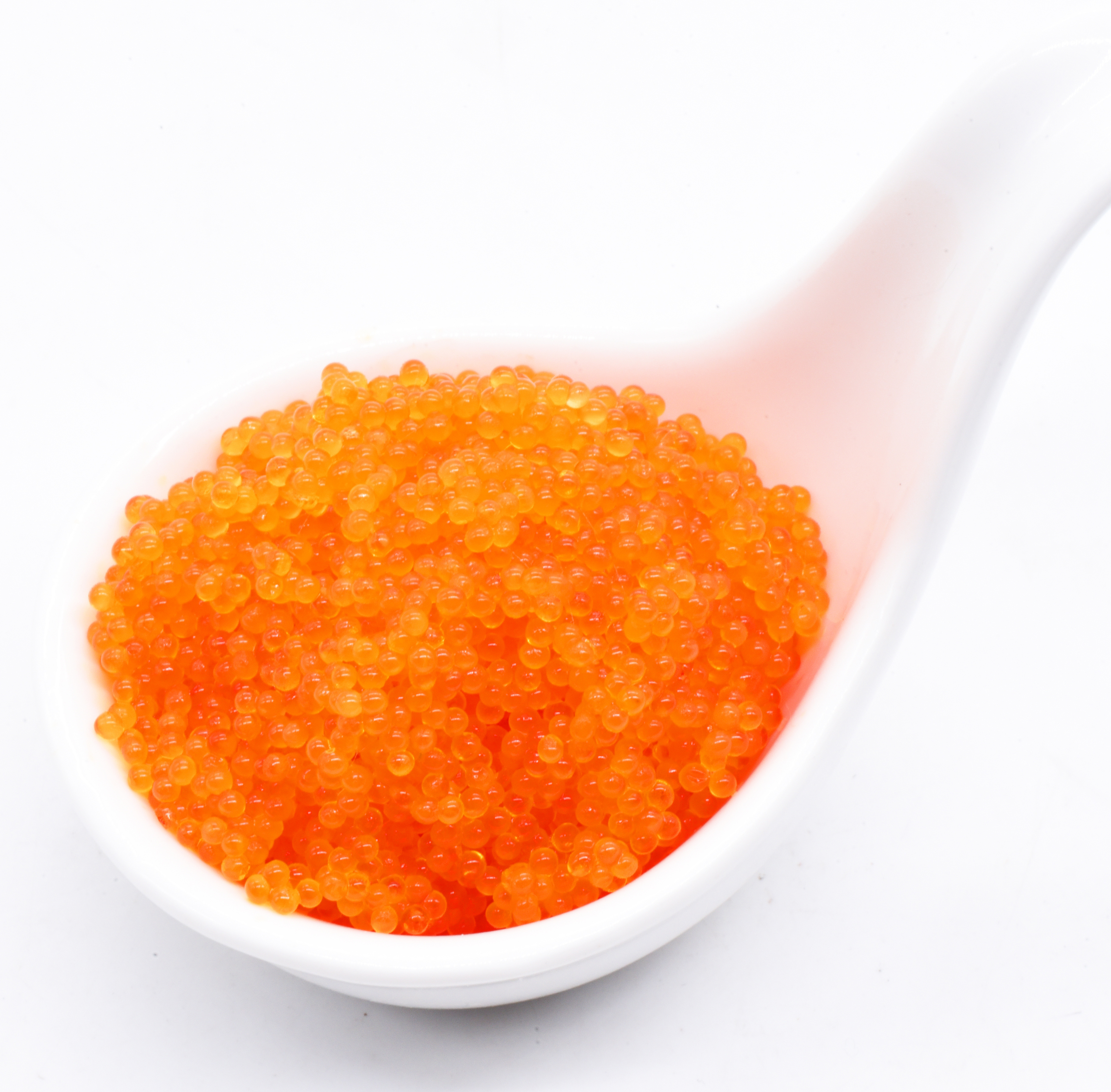 orange tobiko masago flying fish roe for sushi and Japanese cuisines