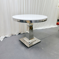 Mesa para Pastel de Boda, Estilo Moderno y Elegante, Plateada, de Acero Inoxidable, para Hoteles y Eventos