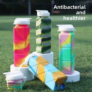 Bouteille d'eau pliable en silicone de 21 oz pour enfants, sans BPA, anti-fuite, pour l'école, à boire directement, pour les coureurs - Product Image 3