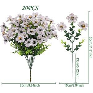 Fleurs artificielles Guanyi en soie plastique, branche unique de glycine, haute simulation, pour mariage, extérieur et décoration intérieure - Product Image 5