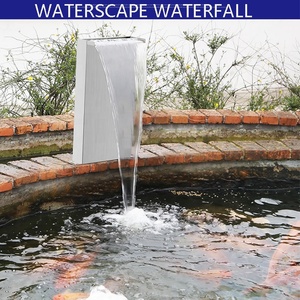 Cascade de piscine professionnelle en acrylique et acier inoxydable 304 avec éclairage pour jardin - Product Image 1