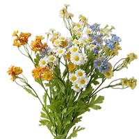 Fleurs artificielles de marguerite en soie, fausses fleurs de camomille, petites marguerites à tige pour décoration de mariage, maison, table, jardin