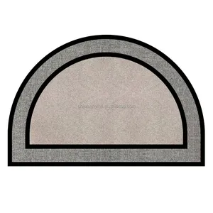 18x30" 24 by 36 Inch 30x47 in Semi Circle Half Round Sublimation Blank Polyester Gray <b>Rubber</b> <b>Mats</b> - Product Image 1