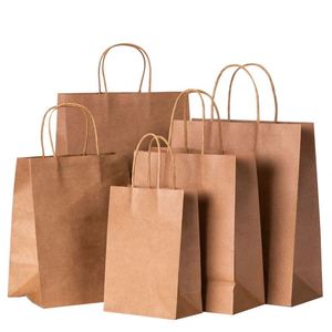 Making Various Colors Kraft Paper <b>Bag</b> Wholesale Food <b>Packing</b> <b>Bag</b> with Handle - Product Image 3