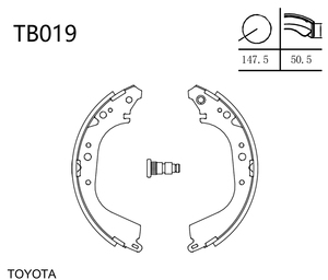 04495-35151 Terbon Venta al por mayor Auto Car Brake System PartsRear Zapatas de freno con Emark K2302 para <span class=keywords><strong>Toyota</strong></span> - Product Image 5
