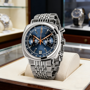 Montres chronographes de luxe en quartz personnalisées DESIGN <span class=keywords><strong>1701</strong></span> Version 3 pour hommes VK63 en acier inoxydable, sportives, étanches à 100 m - Product Image 4