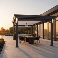 Pergola Bioclimatique Motorisée en Aluminium à Lames Orientables Thermolaquée pour Extérieur 3x3 3x4 6x4 Automatique