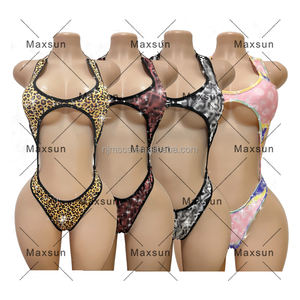 Maxsun - Atuendos de Stripper para Mujer, Ropa de Baile Exótica y Sexy, Body de Una Pieza con Estampado para <span class=keywords><strong>Club</strong></span> Nocturno, Ropa de Baile de Medianoche MS121 - Product Image 5