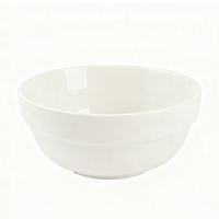 Bol émaillé en céramique de style coréen en porcelaine blanche bon marché de 4.65 pouces réutilisable moderne avec logo personnalisé direct d'usine