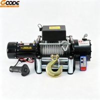Treuil électrique 12V 29500lb avec frein électromagnétique, câble en acier, pour récupération de camions routiers, hauteur de levage 20m, télécommande/filaire