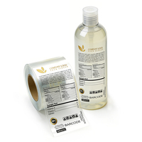 Étiquette d'emballage transparente en vinyle adhésif, résistante à l'huile, écologique, durable, imperméable, impression personnalisée pour bouteille de shampoing
