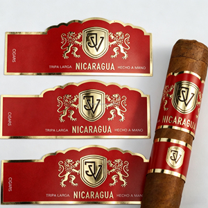 Custom Cigar Band Labels <b>Red</b> Gold Foil Stamping Rectangular Shape <b>Paper</b> Material For Nicaragua Cigars - Product Image 1