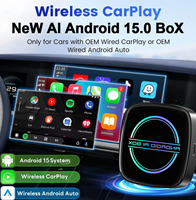 Boîtier AI Qualcomm 6350 Android 15 avec CarPlay sans fil et GPS, électronique automobile portable, boîtier Android CarPlay, Aibox CarPlay
