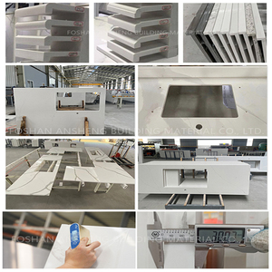 Thân thiện với môi thấp silica đánh bóng rắn <span class=keywords><strong>grey</strong></span> thạch anh Bàn đầy đủ cơ thể in thạch anh - Product Image 5