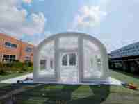 Tente gonflable transparente en PVC dôme transparent tente d'événement gonflable blanche géante fête en plein air abri gonflable personnalisé commercial