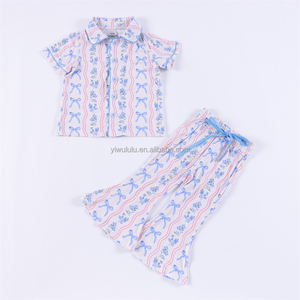 Nuovi 95% <span class=keywords><strong>di</strong></span> bambù <span class=keywords><strong>mamma</strong></span> e figlia abbigliamento da notte a bottone per bambini set <span class=keywords><strong>di</strong></span> pigiami per famiglie Boutique - Product Image 3