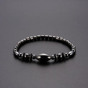 <span class=keywords><strong>Tobillera</strong></span> con cuentas para pérdida de peso, pulsera de tobillo con cuentas adelgazantes, hematita, piedra magnética, negra, personalizada, clásica, hecha a mano, CN;ZHE - Product Image 6