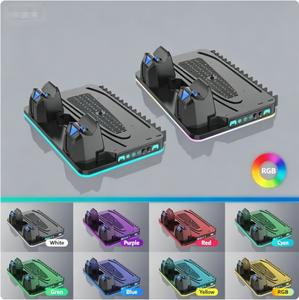 Estación de Carga RGB con Refrigeración para Consola PS5/Pro/Slim, Base Multifuncional para Controles, Soporte de Juego para Accesorios de <span class=keywords><strong>PlayStation</strong></span> <span class=keywords><strong>5</strong></span> - Product Image 6
