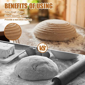 Woven Wicker Storage Fermentation Rattan Sling <b>Silicone</b> Sling Proofing Disposable Bread Basket <b>Baking</b> Tools - Product Image 2