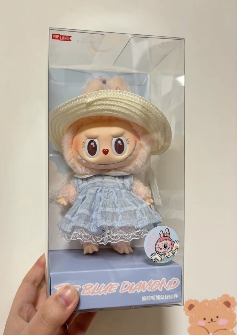 Pop Mart Labubu the Blue Diamond Summer Party Vinyl Plush Doll