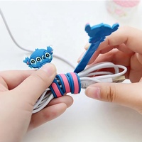 Organizador de Cables Creativo y Lindo, Enrollador de Cables de Silicona para Auriculares, Hebilla Enrolladora Portátil de Color Personalizado, Protección USB Personalizada