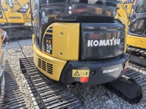 Mini-excavatrice sur chenilles d'occasion Komatsu PC55MR 5,5T, fabriquée au Japon, pour moteur, engrenages, petit tracteur, pelle, certifiée CE allemande - Product Image 5