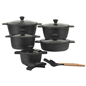 Không dính <span class=keywords><strong>Cookware</strong></span> <span class=keywords><strong>Set</strong></span> đồ dùng nhà bếp nhôm đồ nấu nướng súp cổ nồi thịt hầm đặt không dính nấu ăn Chậu đặt soong - Product Image 6