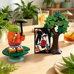 Estatua de Resina de Gato y Rana Kawaii para Jardín de Verano, Hecha a Mano y Pintada a Mano, Linda Decoración de Escritorio para Sala de Estar y Espacio de Trabajo - Product Image 3