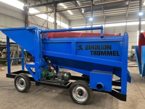Quy mô nhỏ mỏ thiết bị rửa phù sa vàng ROTARY di động trommel màn hình - Product Image 3