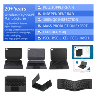 Clavier sans fil rétroéclairé RVB 7 couleurs avec pavé tactile pour Surface Pro 8, disposition US, clavier pour tablette et ordinateur portable