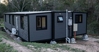 Maison conteneur de luxe pliable, extensible et respirante, avec structure en acier, préfabriquée, pour villa, appartement, hôtel, bureau, hôpital