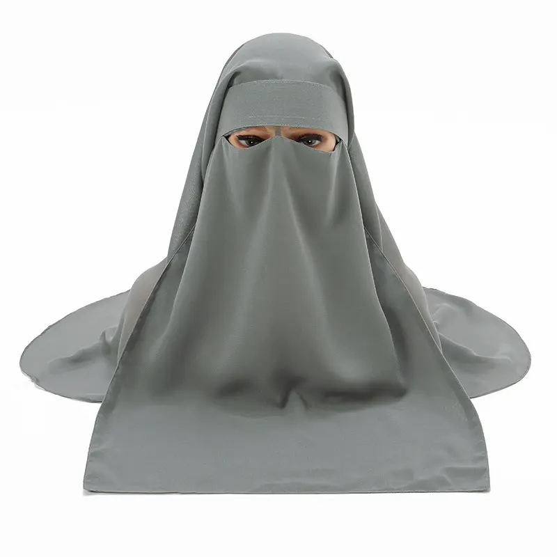 Maschera Hijab in Chiffon musulmano da donna 2023 nuova tuta di protezione solare moda Ramadan pianura morbida e traspirante turbante sciarpa semplice islamica