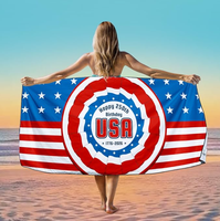 Ventes chaudes : Serviette de plage en microfibre pour le 250e anniversaire, séchage rapide, absorbante, légère, pour la plage, la piscine, le camping