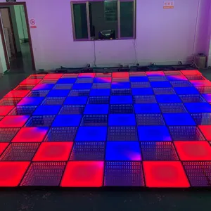 Pista da ballo Led Stage Platform DJ Outdoor Indoor Mirror Magnet Party 50 30 LED Matrix Light Remote Control Flame Machine DC 24V