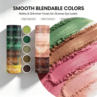 Schimmernde Lidschatten-Palette, Leichtgewichtige Private Label Lidschatten-Palette, Farbenfrohe Stapelbare Zylinder-Schicht-Lidschatten