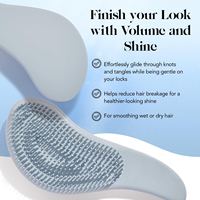 Brosse démêlante de qualité salon avec logo personnalisé, poils souples et doux, fonction coussin pour cheveux bouclés et tous types de cheveux
