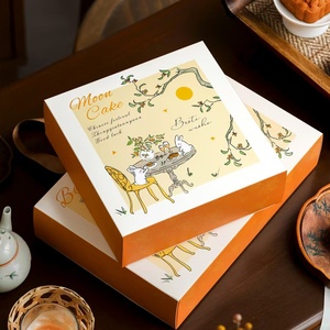 Boîte cadeau de gâteaux de lune de mi-automne avec boîtes à dragées en <span class=keywords><strong>chocolat</strong></span> imprimées de lapins de dessin animé, idéales pour offrir à la <span class=keywords><strong>famille</strong></span> et aux amis - Product Image 3