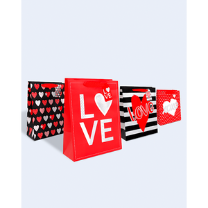 Sacchetto Regalo Rosso per San Valentino, Misura 26x32x10cm - Product Image 1