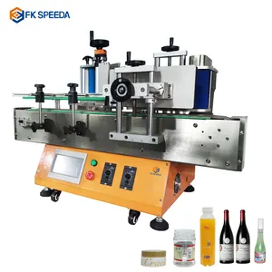 Fabriek Semi-Automatische Water Ronde Glazen Flessen Handmatige Sticker Printing Label Machine Fles Etikettering Machine