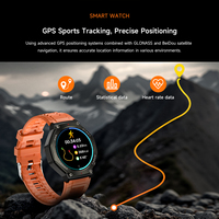Montre connectée GPS SENBONO pour hommes D23 BT5.3 IP68 étanche, écran tactile TFT, lampe de poche, suivi de la fréquence cardiaque, suivi du sommeil, tracker de fitness