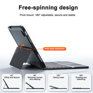 Laudtec Magnetic Detachable <b>Keyboard</b> Case for iPad Pro M5, 7‑Color Backlit <b>with</b> Multi‑Angle Stand, Wholesale OEM <b>Custom</b> - Product Image 5