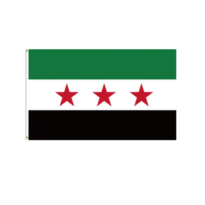 Vente en gros d'usine Livraison rapide Drapeaux en polyester 3x5 pieds Écharpe de Syrie Bannière de voiture extérieure Drapeau vert personnalisé de la Syrie Drapeau de la liberté - Product Image 5