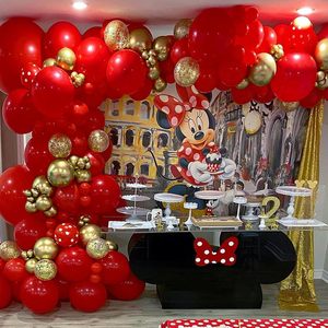 ชุดลูกโป่งสีแดงและสีทอง 120 ชิ้น ชุดลูกโป่งโค้งสีแดงเมทัลลิกสีทอง พร้อมลูกโป่งคอนเฟตติสีทอง สำหรับวันวาเลนไทน์ - Product Image 3