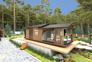 Forfait Treehouse <span class=keywords><strong>de</strong></span> luxe-Structure galvanisée surélevée avec garde-corps <span class=keywords><strong>de</strong></span> sécurité, escalier en colimaçon et vue panoramique sur la forêt - Product Image 3