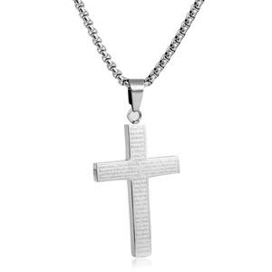 <b>Titanium</b> Steel Cross Pendant Unisex Everyday Wear Geometric Design 23045 - Product Image 5