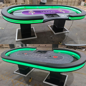 Table de roulette de jeu de casino à LED 2023, 94 pouces avec 10 sièges pour les joueurs, table de blackjack de luxe pour le casino, club de poker - Product Image 6