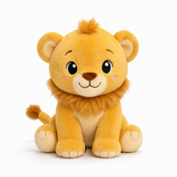 Peluche Lion Personnalisable avec Logo, Ultra Douce en Polyester et Coton PP, Fourniture en Gros pour Marchandises de Marque OEM, Cadeau Promotionnel, Faveur de Fête pour Enfants, Certifié CE